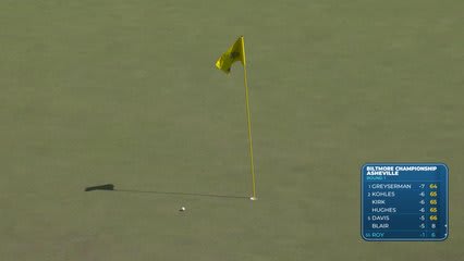 Kevin Roy gets up-and-down from 179 yards for birdie on No. 16 at Biltmore Championship