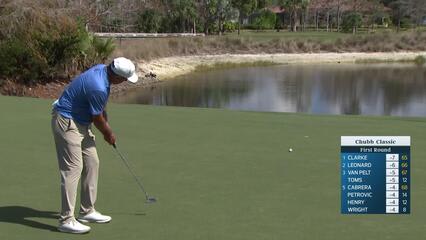 Matt Gogel makes birdie putt on No. 13 at Chubb Classic