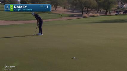 Chad Ramey sinks 30-foot birdie putt on No. 5 at WM Phoenix Open