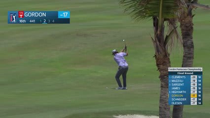 Will Gordon sinks 22-foot birdie putt on No. 16 at Corales Puntacana