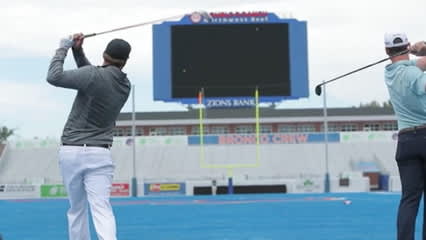 Web.com Tour players compete in P-A-R game at Boise State blue turf