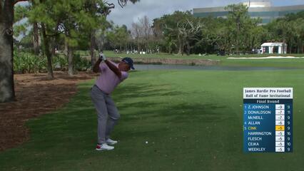 Stewart Cink makes eagle putt on No. 10 at James Hardie Pro Football Hall of Fame Invitational