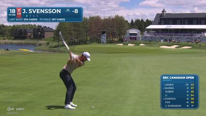 Jesper Svensson taps in for birdie on No. 18 at RBC Canadian