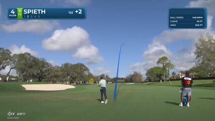 Jordan Spieth sinks 5-foot birdie putt on No. 4 at Arnold Palmer