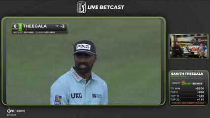 Sahith Theegala taps in from 2 feet for birdie on No. 6 at Arnold Palmer