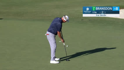 David Bransdon curls in birdie putt at Dominion