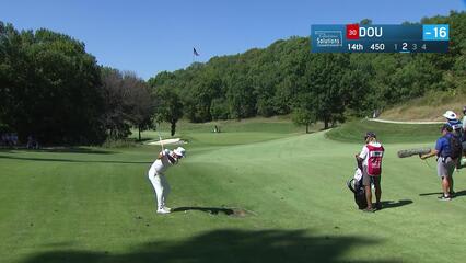 Zecheng Dou makes birdie on No. 14 at Compliance Solutions