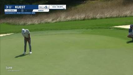 Peter Kuest sends in 15-footer for birdie at Wyndham