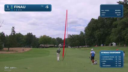 Tony Finau makes birdie on No. 1 at Wyndham