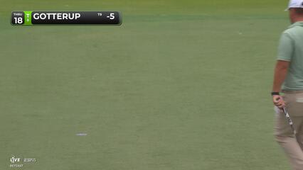 Chris Gotterup sinks 28-foot birdie putt on No. 18 at Truist Championship