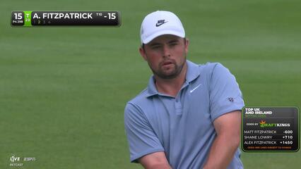 Alex Fitzpatrick sinks 5-foot birdie putt on No. 15 at Travelers
