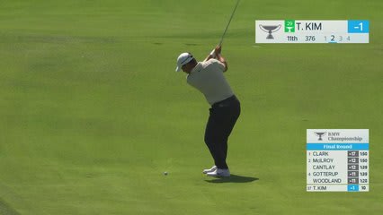 Tom Kim's 117-yard approach sets up birdie on No. 11 at BMW Championship