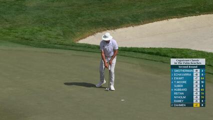Joel Dahmen sinks 5-foot birdie putt on No. 10 at Cognizant Classic