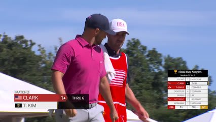 Wyndham Clark makes birdie on No. 6 at Sunday Singles
