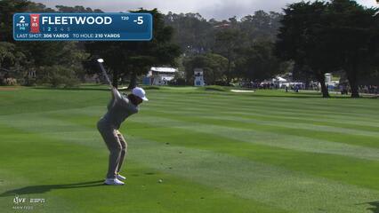 Tommy Fleetwood hits 209-yard approach to 7 feet, sets up birdie on No. 2 at AT&T Pebble Beach