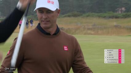 Adam Scott makes 4-foot birdie putt on No. 14 at Genesis Scottish Open