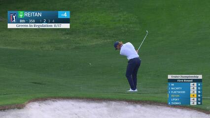 Kristoffer Reitan gets up-and-down from 50 yards for birdie on No. 8 at Truist Championship