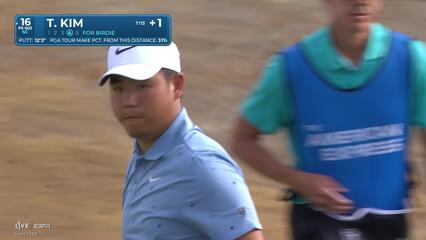 Tom Kim hits 95-yard approach to 12 feet, sets up birdie on No. 16 at The American Express