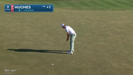 Mackenzie Hughes makes 5-foot birdie putt on No. 7 at Valspar