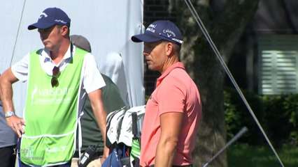 Henrik Stenson chips it close to set up birdie at Valspar