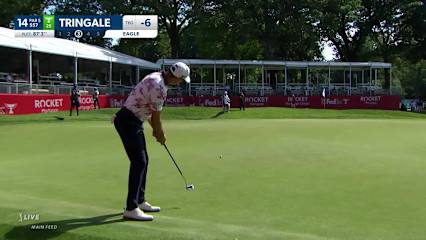 Cameron Tringale reaches in two to set up birdie at Rocket Mortgage