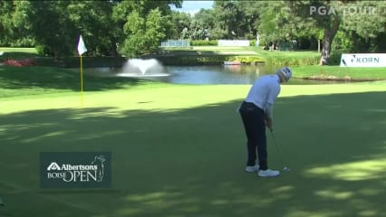 Anders Albertson birdies No. 17 in Round 1 at Albertsons Boise Open