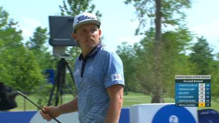 Cameron Smith dials in tee shot to set up team birdie at Zurich Classic