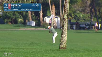 William Mouw drains 6-foot birdie putt on No. 3 at Cognizant Classic