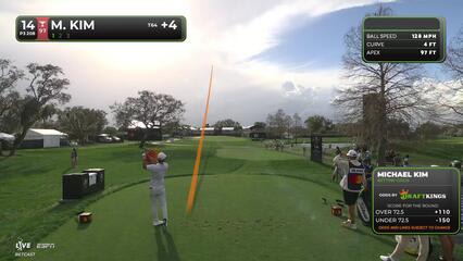 Michael Kim hits 204-yard tee shot to 11 feet, sets up birdie on No. 14 at Arnold Palmer