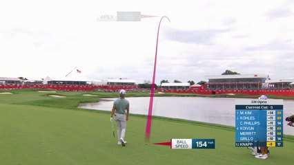 Jake Knapp sinks 3-foot putt for birdie on No. 18 at 3M Open