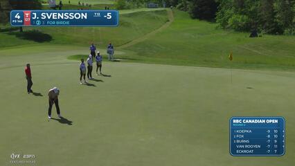 Jesper Svensson sinks 38-foot birdie putt on No. 4 at RBC Canadian
