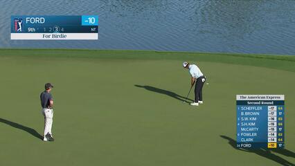 David Ford makes birdie on No. 9 at The American Express