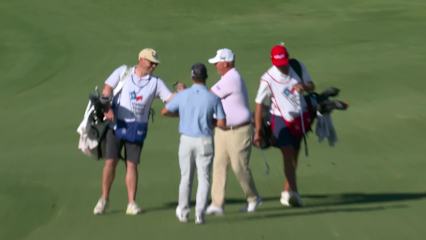 Scott Gutschewski holes out for Eagle on No. 14 at Valero