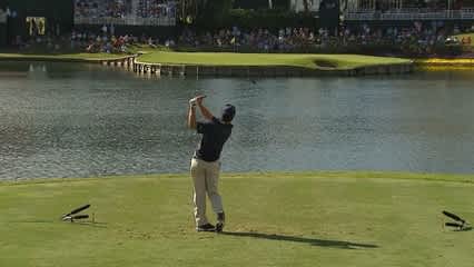 Andrew Svoboda conquers the par-3 17th hole at THE PLAYERS