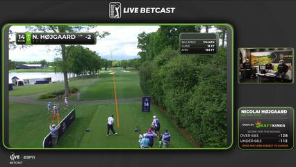 Nicolai Højgaard hits 306-yard drive to 18 feet, sets up eagle on No. 14 at Truist Championship