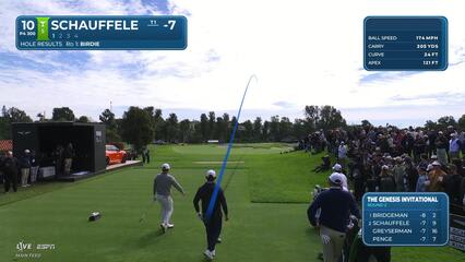 Xander Schauffele's 289-yard drive leaves 36 feet, sets up birdie on No. 10 at The Genesis