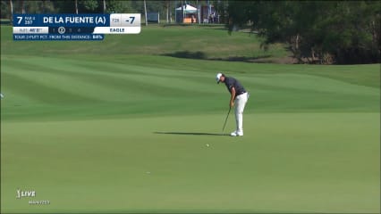 Santiago De la Fuente makes birdie on No. 7 at Mexico Open
