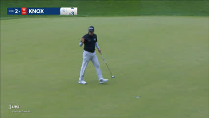 Russell Knox makes 11-foot putt for birdie at Travelers
