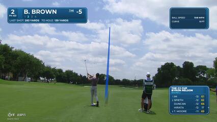 Blades Brown's 139-yard approach sets up birdie on No. 2 at THE CJ CUP
