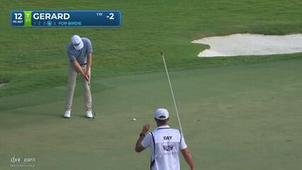 Ryan Gerard sinks 7-foot putt for birdie on No. 12 at Cadillac