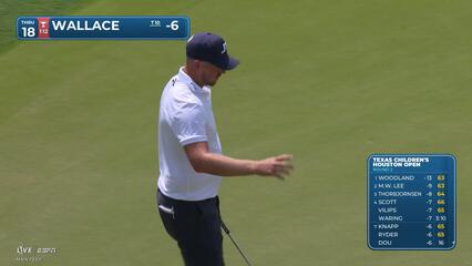 Matt Wallace holes out for birdie from 30-feet on No. 18 at Texas Children's
