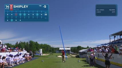 Neal Shipley hits tee shot to 23 inches, sets up birdie on No. 14 at RBC Canadian