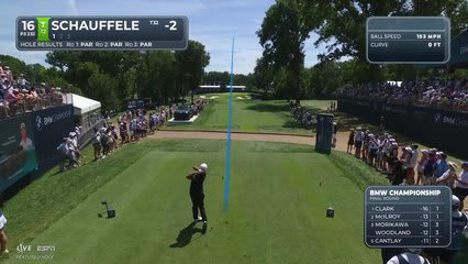 Xander Schauffele hits tee shot to 14 feet, sets up birdie on No. 16 at BMW Championship