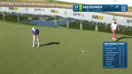 Mac Meissner sinks 12-foot birdie putt on No. 17 at WM Phoenix Open