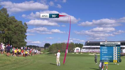 Corey Conners drains 18-foot eagle putt on No. 18 at RBC Canadian