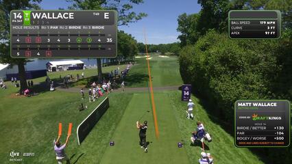 Matt Wallace's drive to 79 feet sets up birdie on No. 14 at Truist Championship