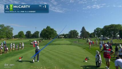 Matt McCarty hits tee shot to 9 feet, sets up birdie on No. 5 at Travelers