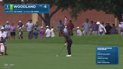 Gary Woodland reaches par-5 No. 1 in two, makes birdie at Charles Schwab