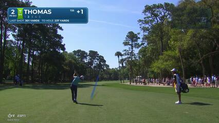 Justin Thomas makes birdie on No. 2 at RBC Heritage