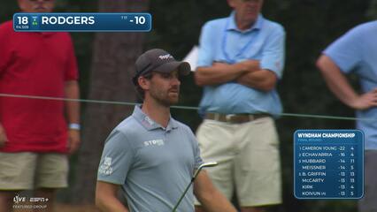 Patrick Rodgers makes birdie on No. 18 at Wyndham